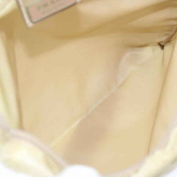 PRADA Shoulder Bag Nylon Beige Auth 66591 - Picture 12 of 16